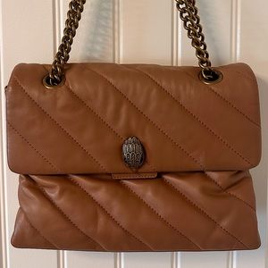 ❌SOLD❌Tan Quilted Kurt Gieger Shoulder Bag - Bird
